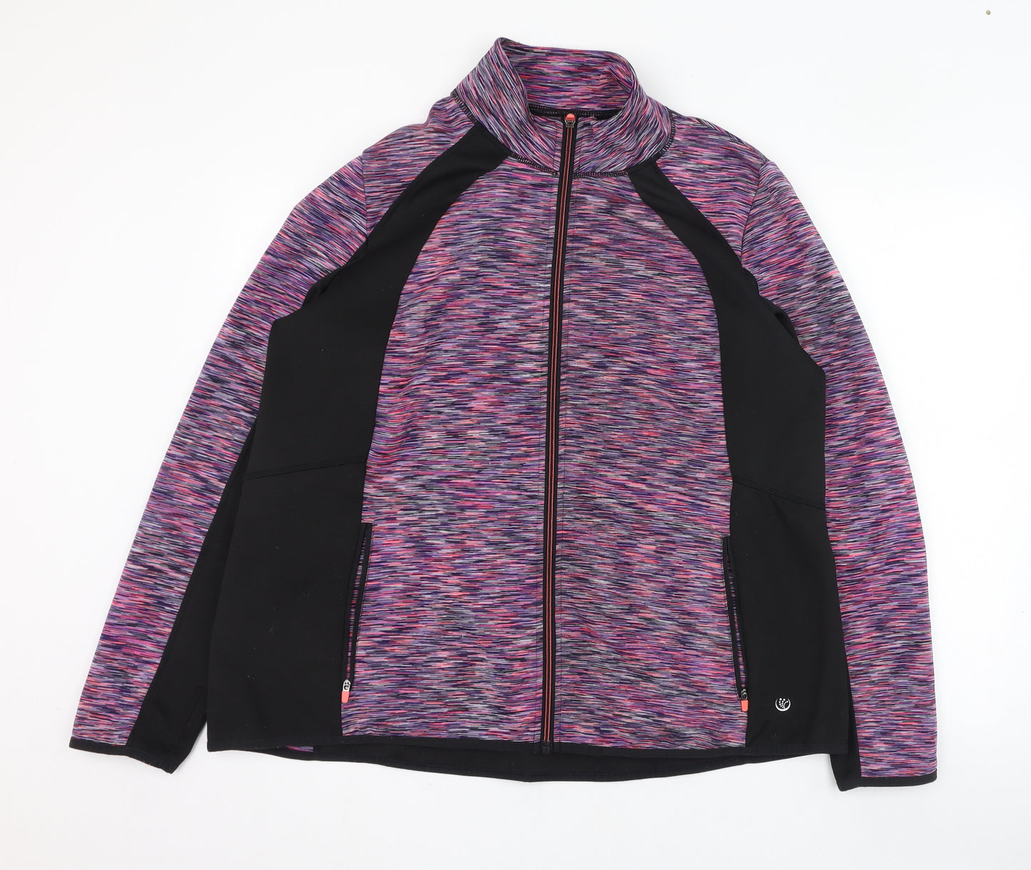 Dunnes Stores Womens Pink  Polyester Full Zip Sweatshirt Size XL  Zip
