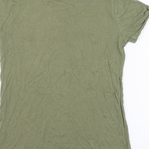 Primark Girls Green  Cotton Basic T-Shirt Size 10-11 Years Round Neck Pullover - L'amour