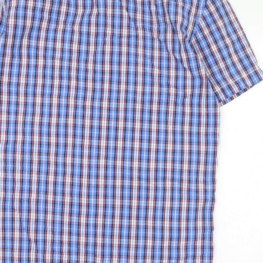 Camel Active Mens Blue Check Cotton  Button-Up Size M Collared Button