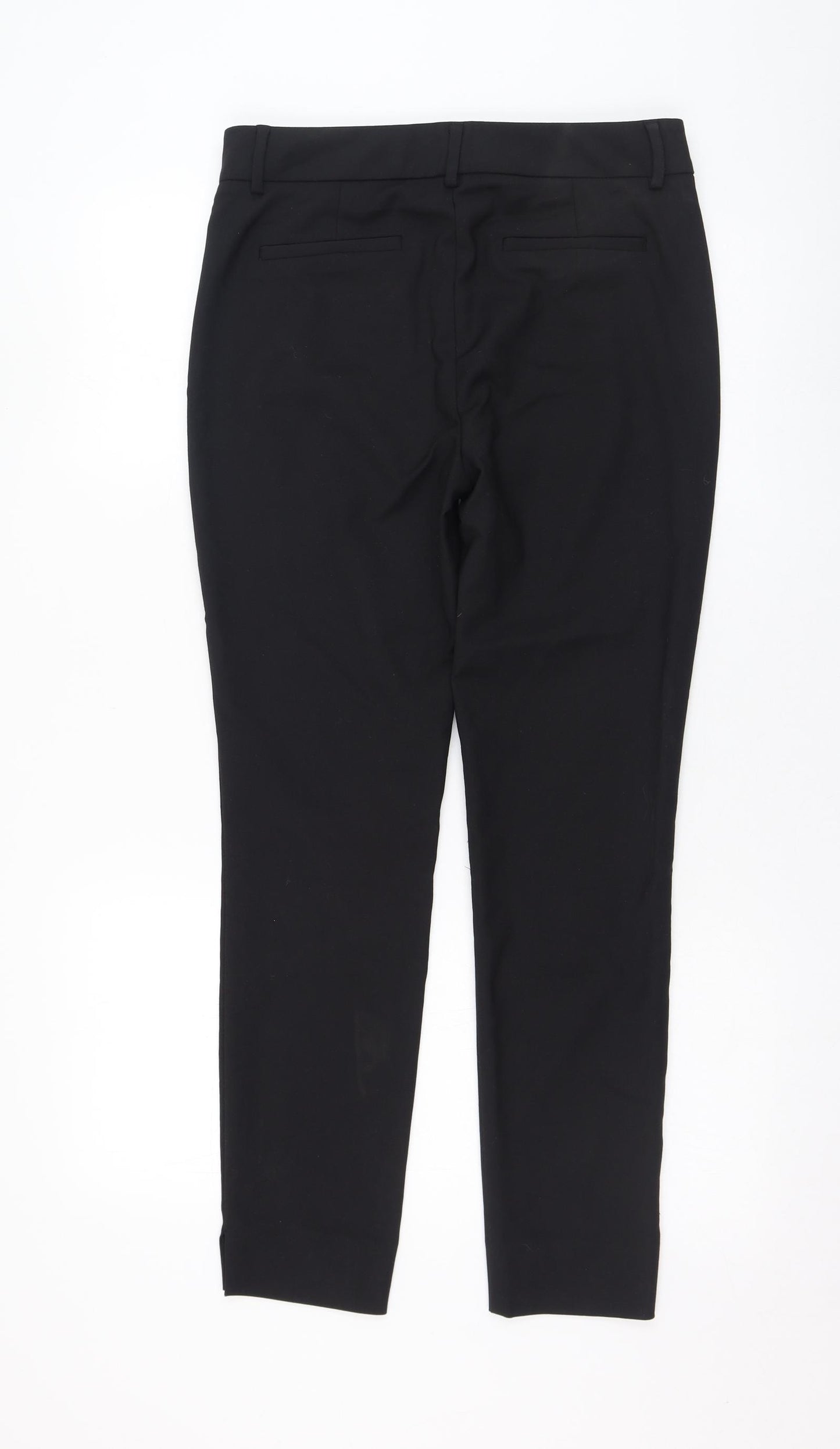 NEXT Womens Black  Polyester Trousers  Size 10 L27 in Regular Zip