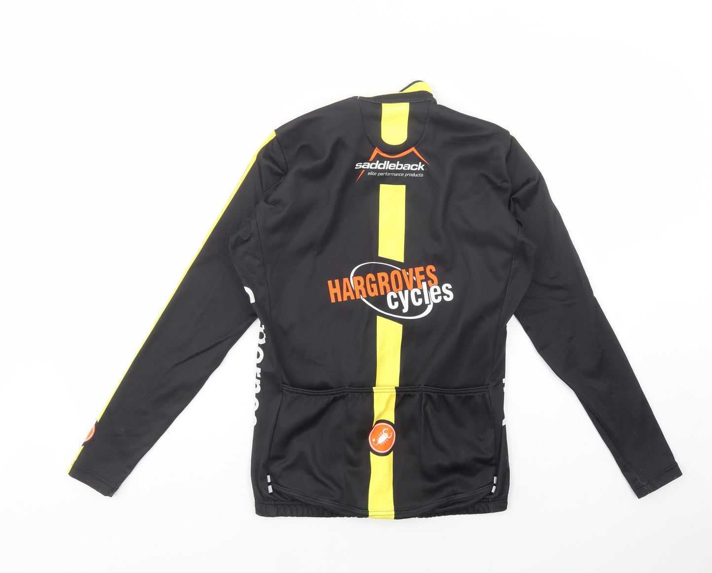 Castelli Womens Black  Polyester Full Zip Sweatshirt Size M  Zip