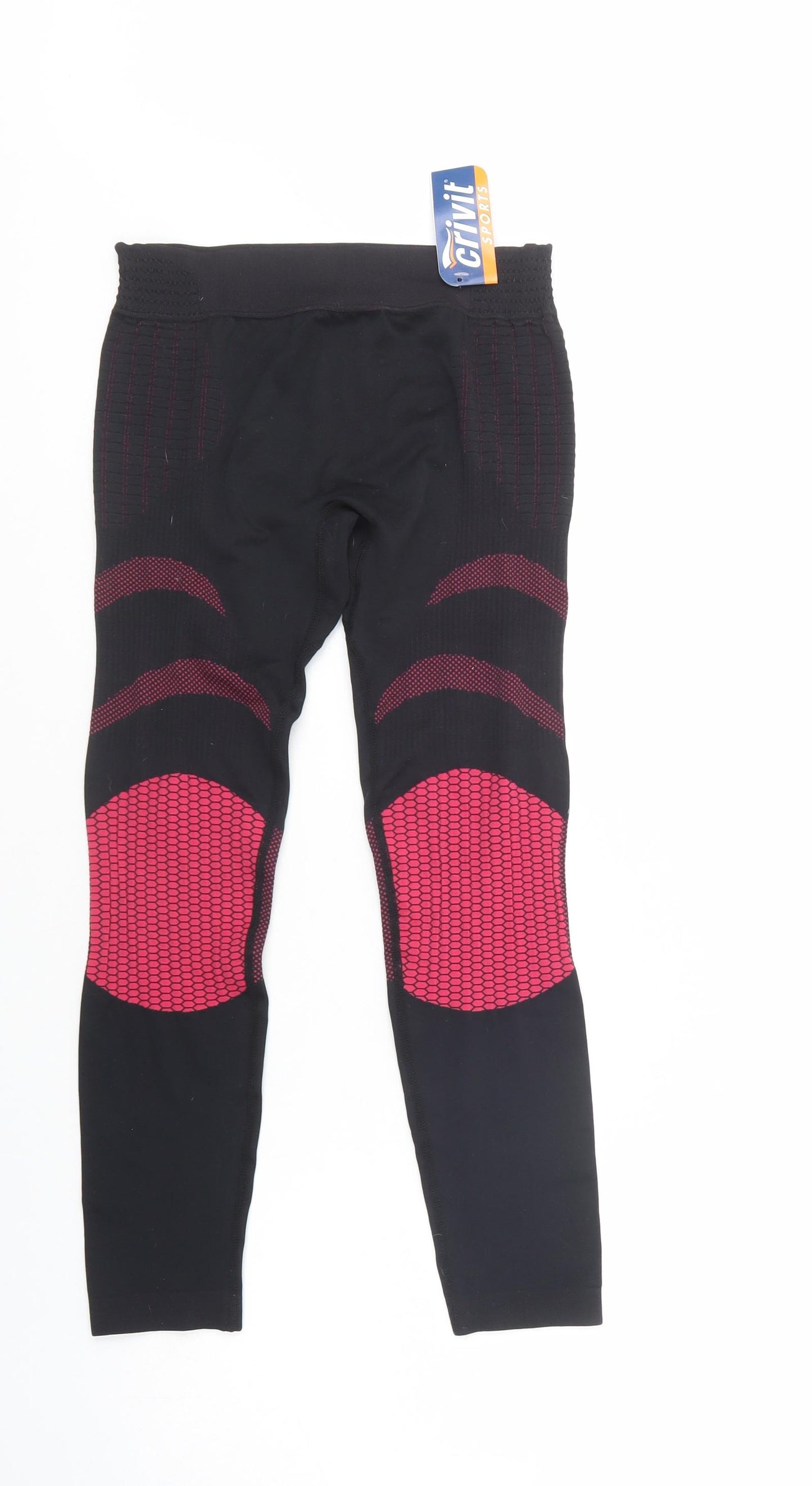 Crivit Womens Black  Polyamide Compression Leggings Size M L24 in Regular