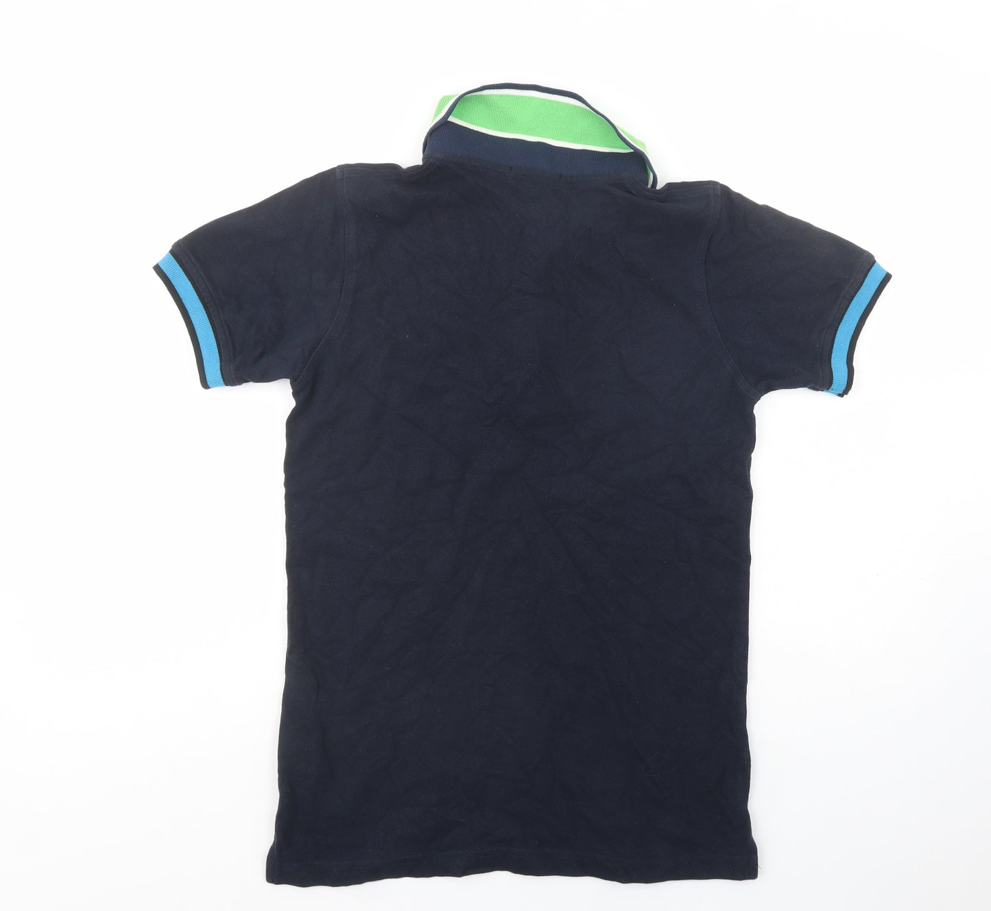 Voi Jeans Mens Blue  Cotton  Polo Size M Collared Button