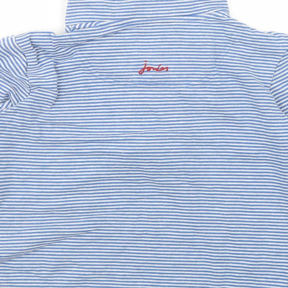 Joules Boys Blue Striped Cotton Pullover Sweatshirt Size 5 Years  Zip