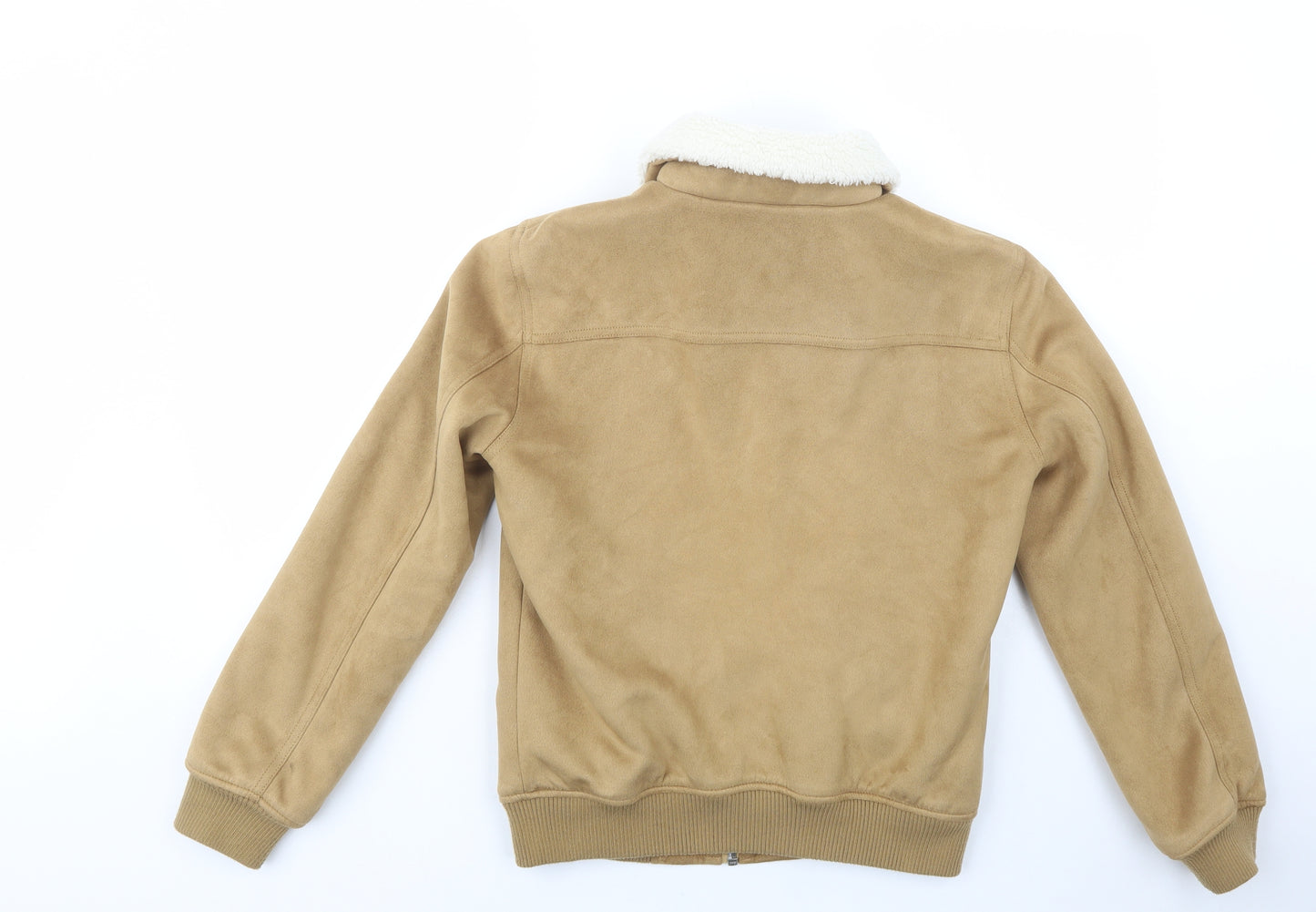 River Island Womens Beige   Bomber Jacket Jacket Size S  Zip