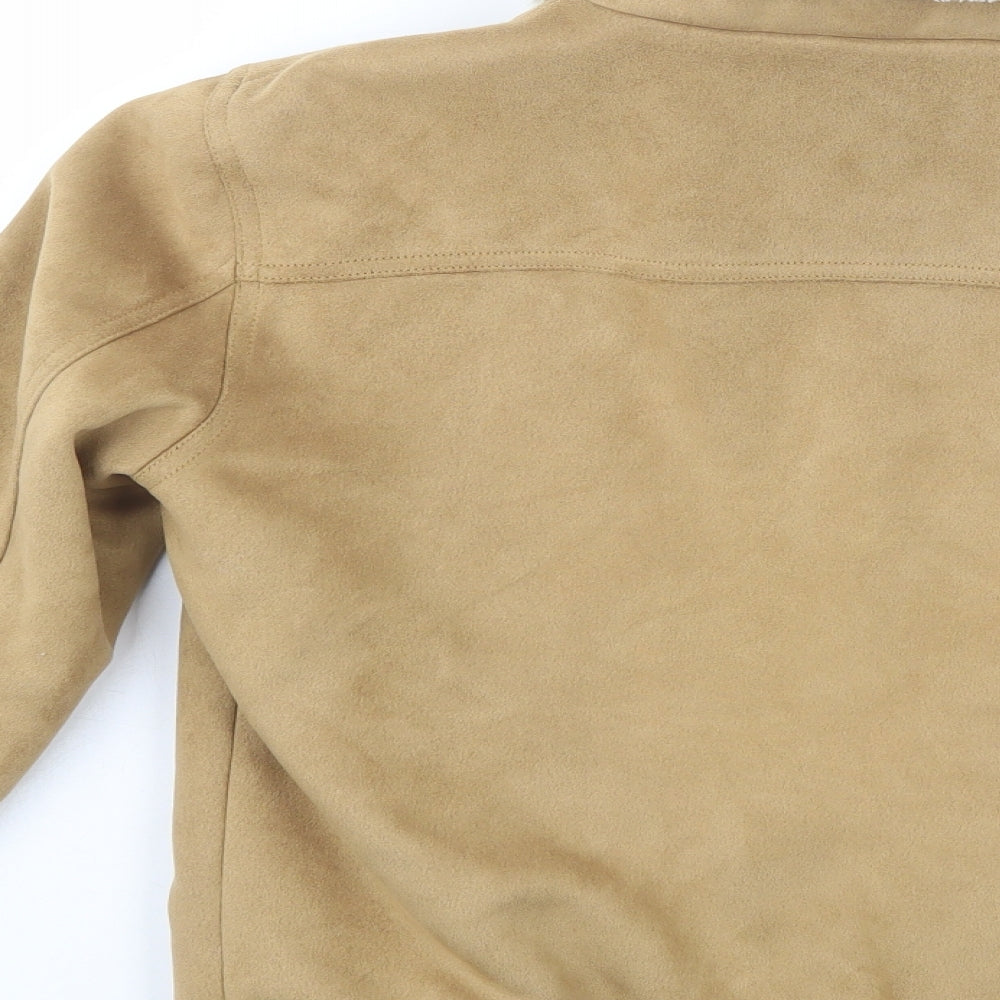 River Island Womens Beige   Bomber Jacket Jacket Size S  Zip