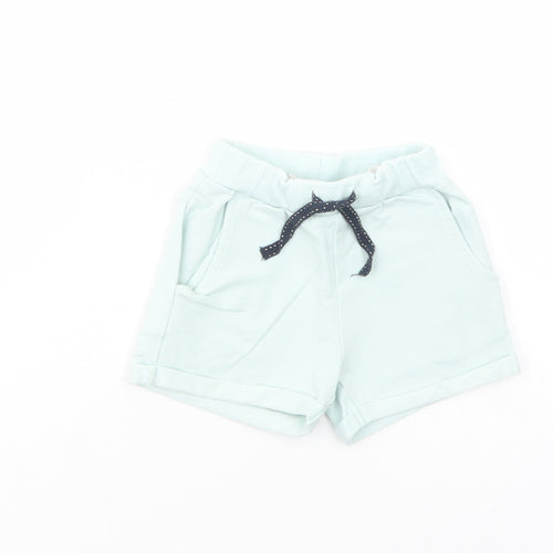 name it Baby Green  Cotton Cropped Leggings Size 12-18 Months  Drawstring
