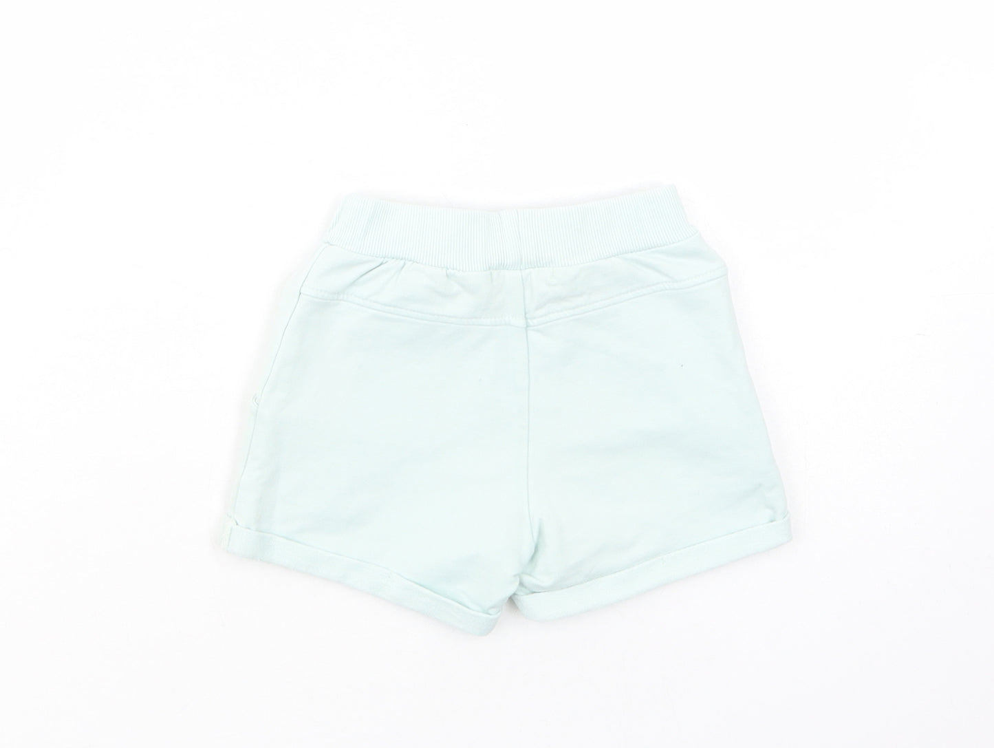 name it Baby Green  Cotton Cropped Leggings Size 12-18 Months  Drawstring