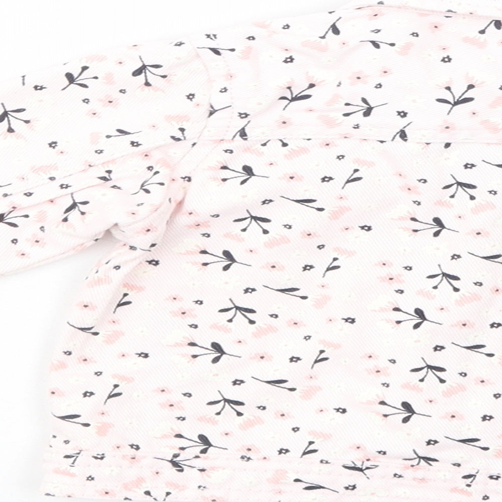 So Cute Baby Pink Floral  Jacket  Size 9-12 Months   Button