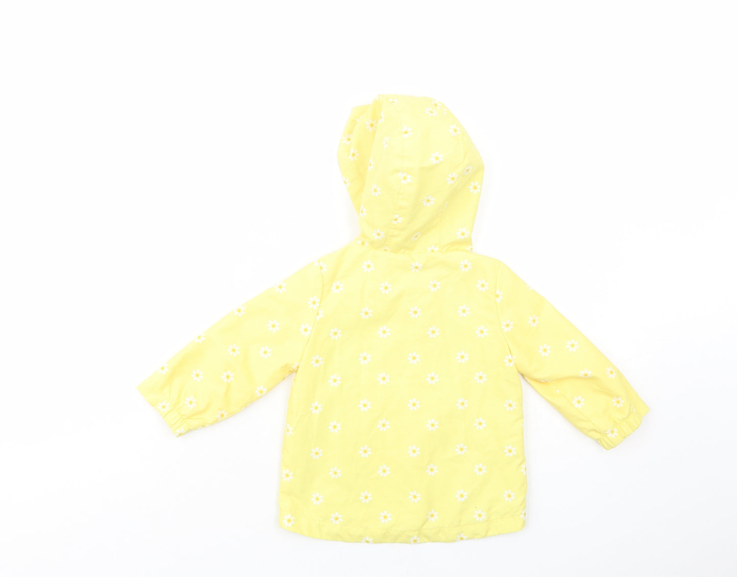 F&F Baby Yellow Floral  Basic Jacket Jacket Size 6-9 Months   Zip - Bunnies