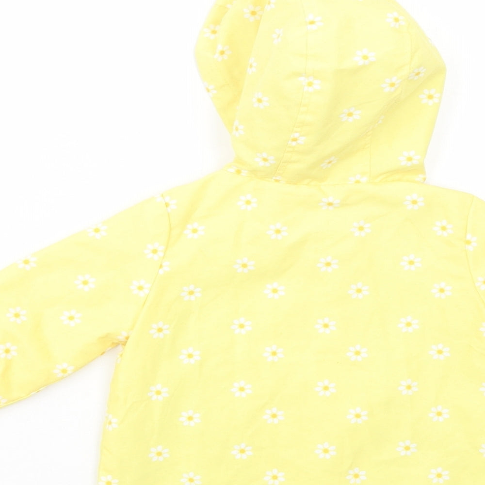 F&F Baby Yellow Floral  Basic Jacket Jacket Size 6-9 Months   Zip - Bunnies