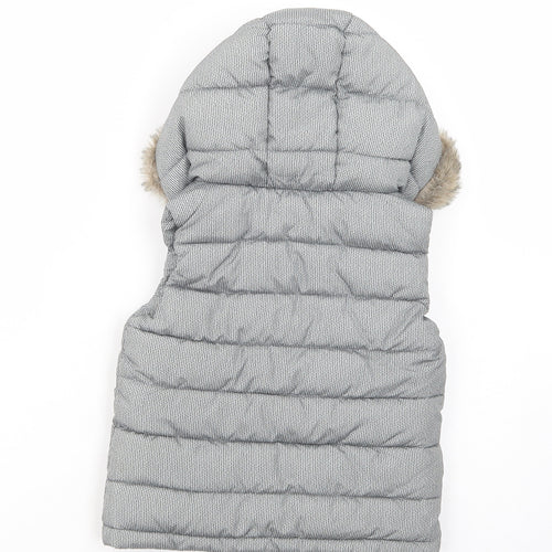 F&F Boys Grey   Gilet Waistcoat Size 2-3 Years  Zip