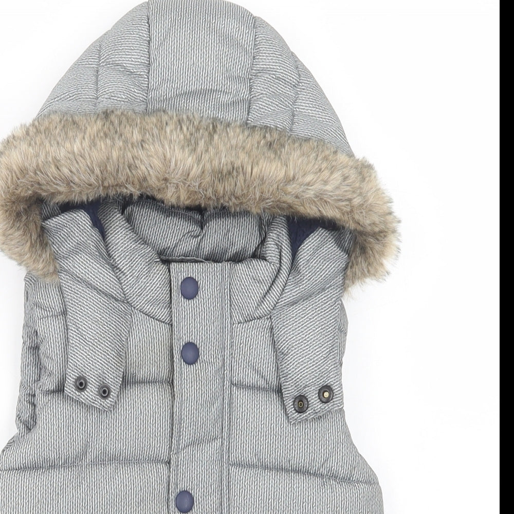 F&F Boys Grey   Gilet Waistcoat Size 2-3 Years  Zip