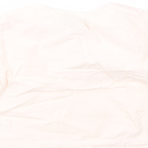 Debenhams Baby Pink  Cotton Basic Blouse Size 12-18 Months Crew Neck Button