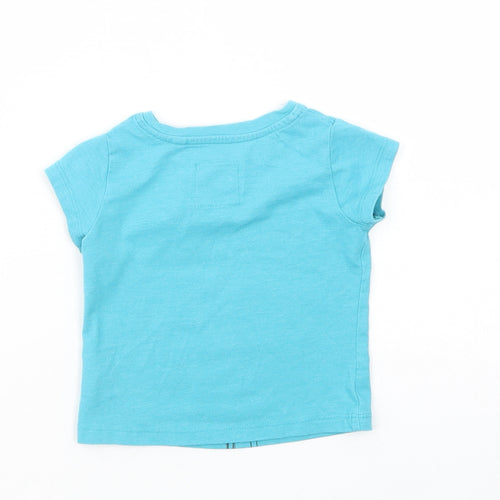 NEXT Baby Blue  Cotton Pullover T-Shirt Size 6-9 Months Crew Neck Pullover - I Love Me