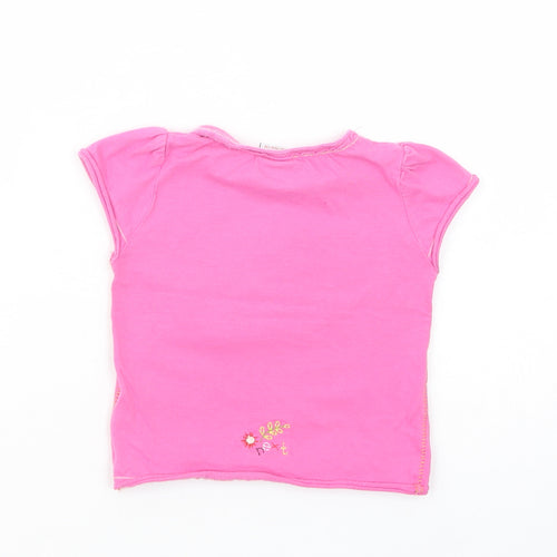 NEXT Baby Pink  Cotton Pullover T-Shirt Size 9-12 Months Crew Neck Pullover
