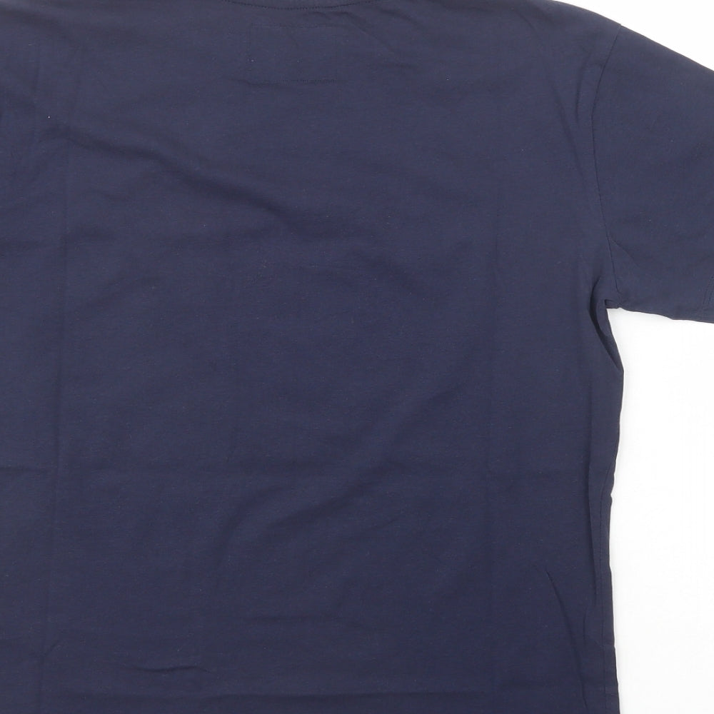 O'Neills Mens Blue  Cotton  T-Shirt Size M Crew Neck