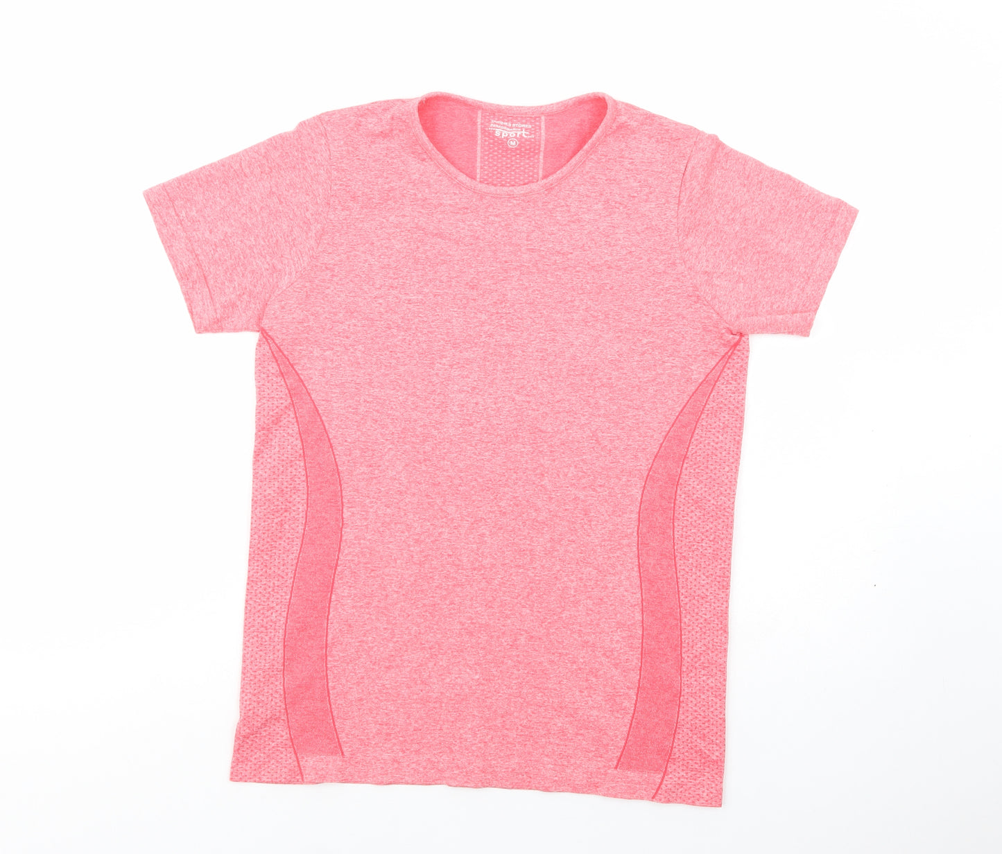 Dunnes Stores Womens Pink  Nylon Pullover T-Shirt Size M Crew Neck Pullover