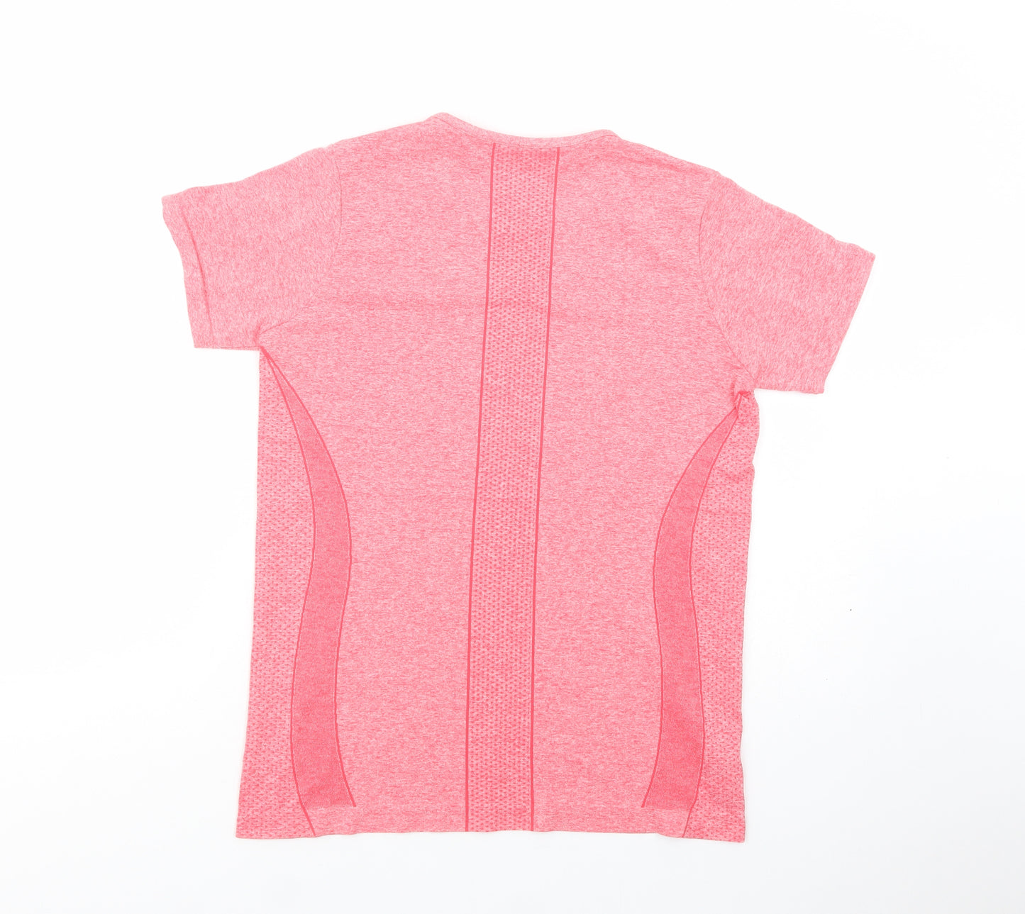 Dunnes Stores Womens Pink  Nylon Pullover T-Shirt Size M Crew Neck Pullover