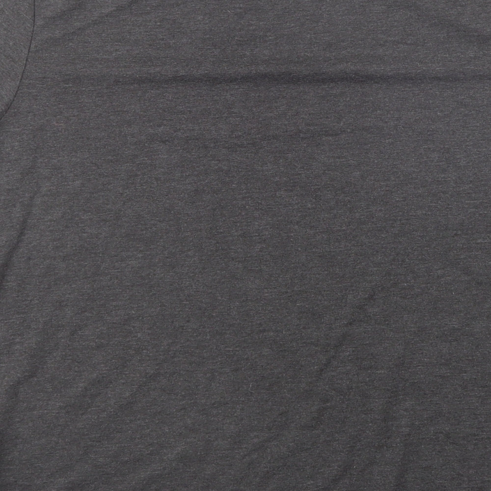 Primark Womens Grey  Cotton Basic T-Shirt Size 14 Crew Neck