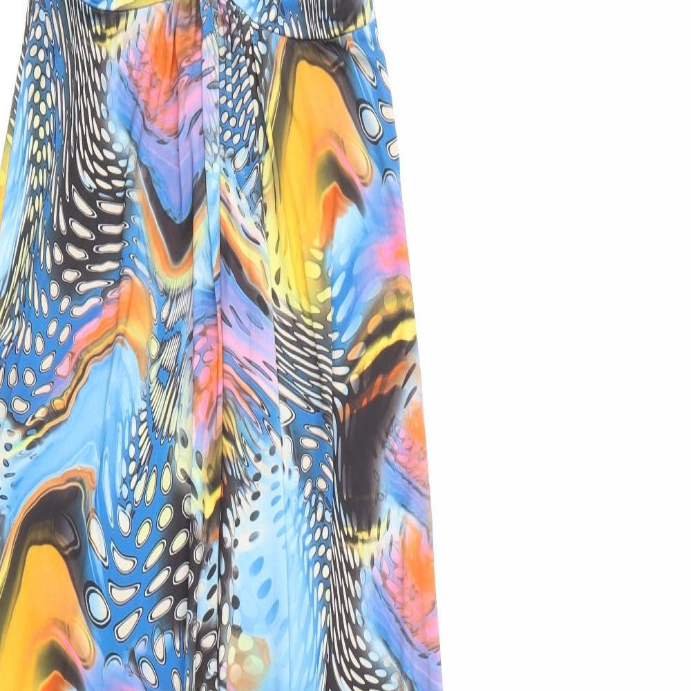 Quiz Womens Multicoloured Geometric Polyester Maxi  Size 10  Sweetheart Pullover