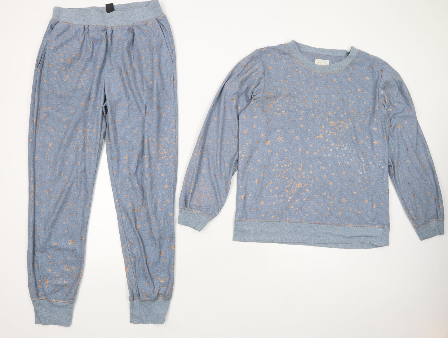 NEXT Womens Blue Geometric Polyester  Pyjama Set Size M   - Star Print