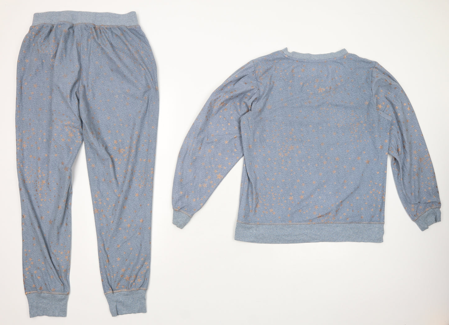 NEXT Womens Blue Geometric Polyester  Pyjama Set Size M   - Star Print