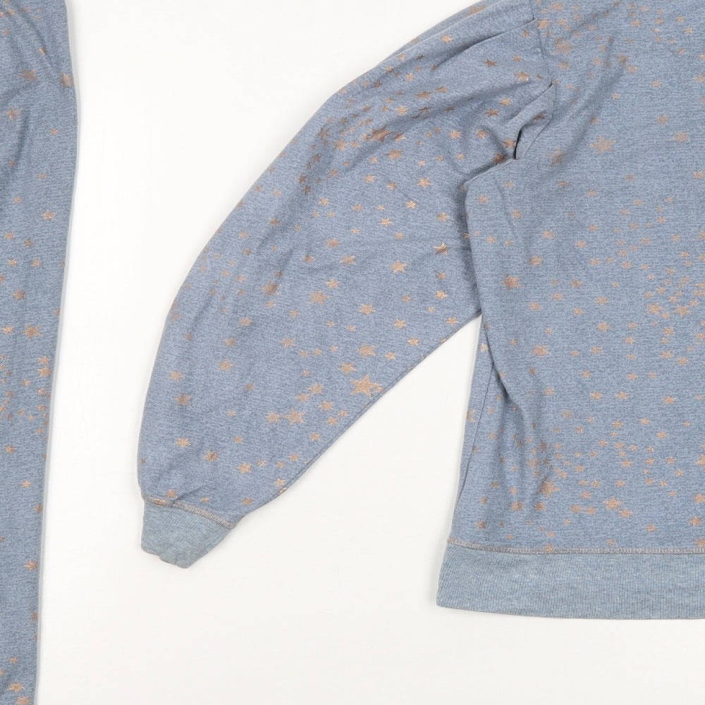 NEXT Womens Blue Geometric Polyester  Pyjama Set Size M   - Star Print