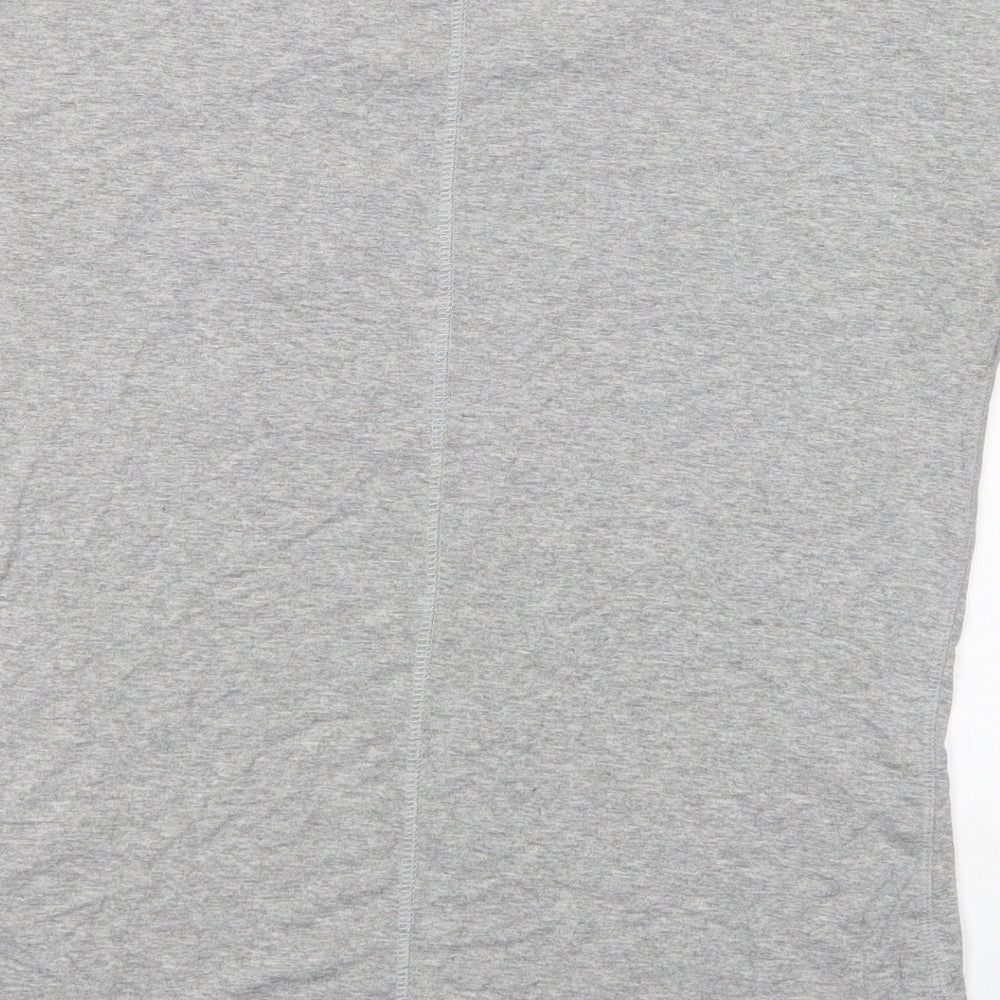 Principles Womens Grey  Viscose Basic T-Shirt Size 8 Crew Neck