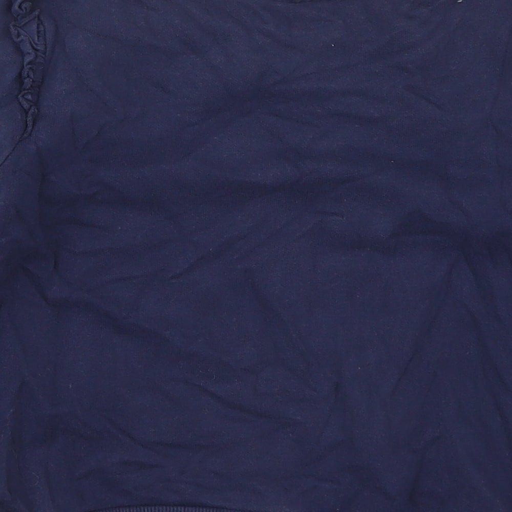 Marks and Spencer Girls Blue  Cotton Pullover Sweatshirt Size 4-5 Years  Pullover - Cats