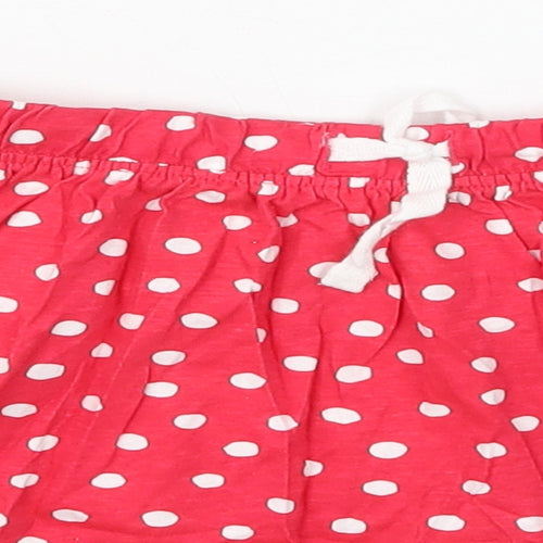 So Cute Girls Red Polka Dot Cotton Skater Skirt Size 2-3 Years  Regular Drawstring