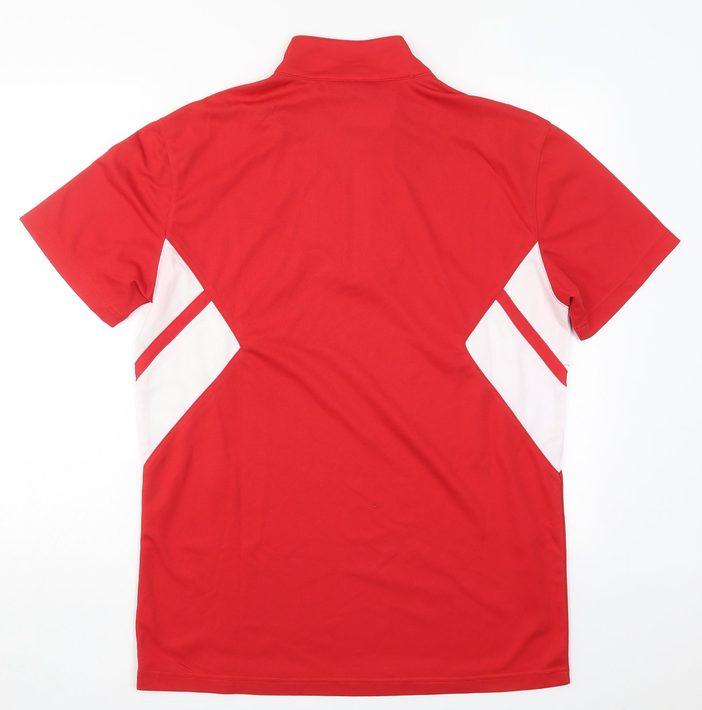 Funktion Mens Red  Polyester  Polo Size XL High Neck Zip
