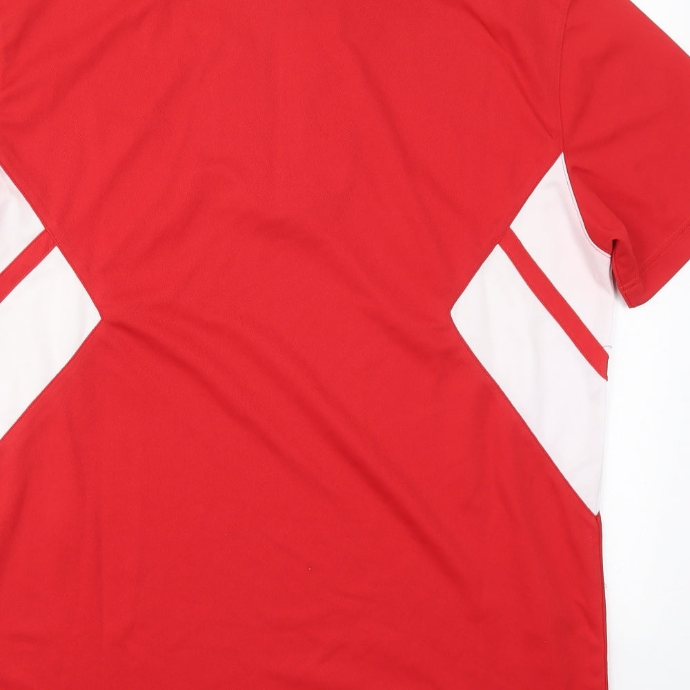 Funktion Mens Red  Polyester  Polo Size XL High Neck Zip