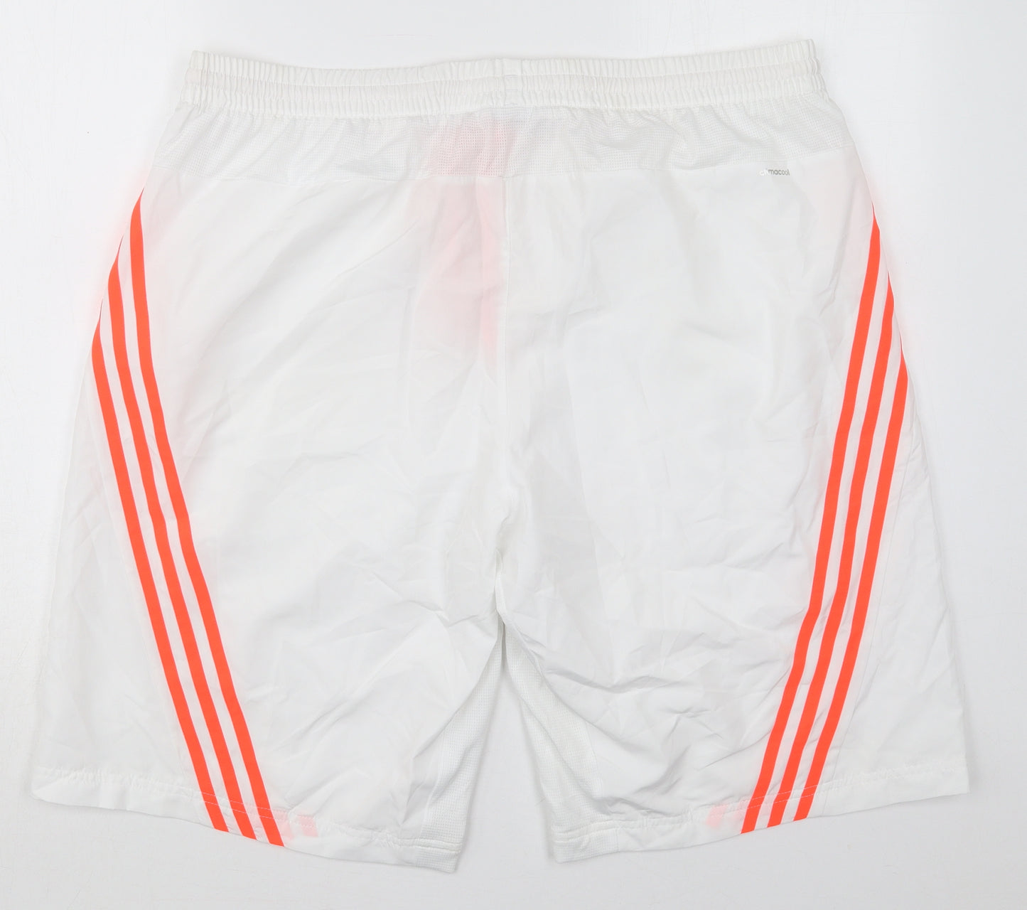 adidas Mens White  Polyester Athletic Shorts Size XL L10 in Regular  - Pink