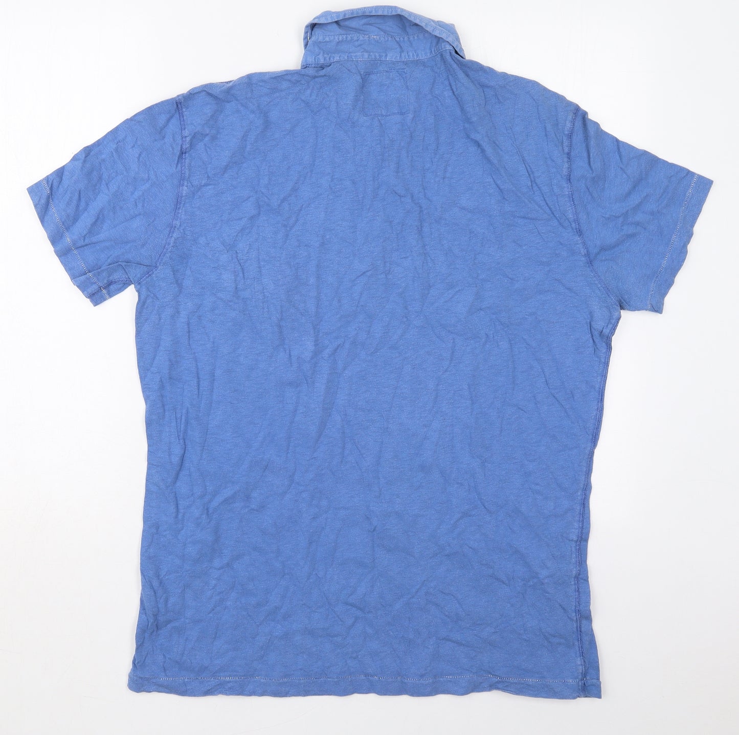 Replay Mens Blue  Cotton  Polo Size XL Collared Pullover