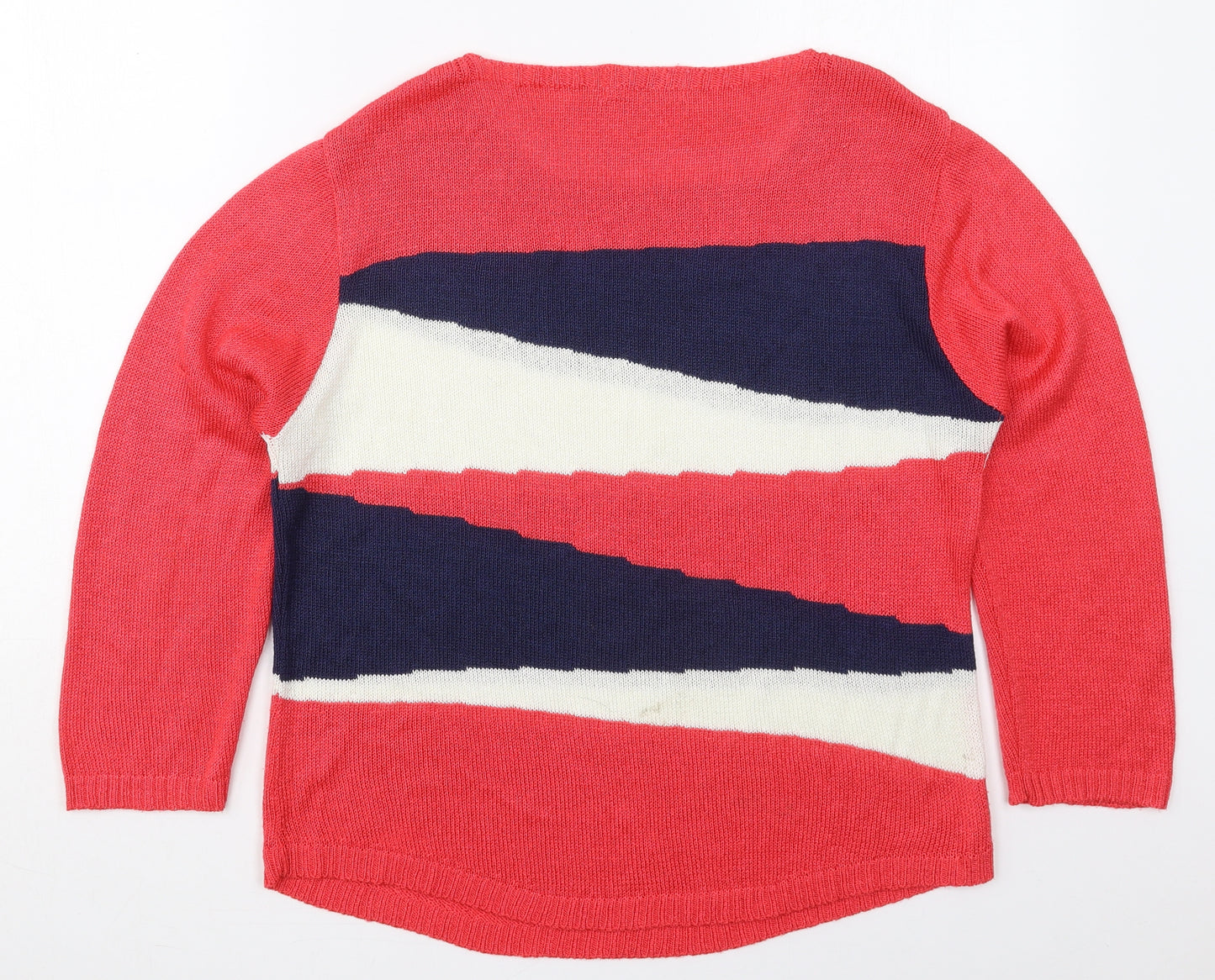 Gerard Womens Pink Crew Neck  Acrylic Pullover Jumper Size M   - Abstract