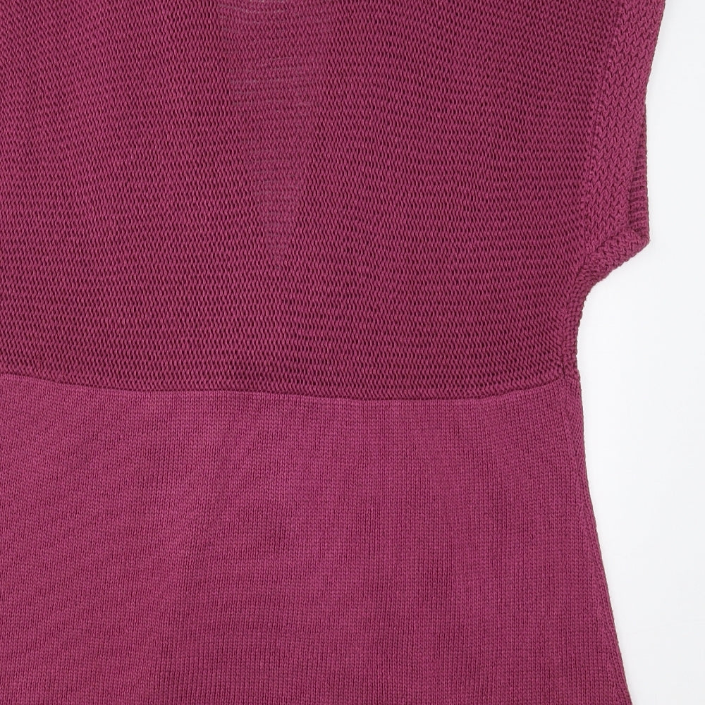 Wardrobe Womens Pink V-Neck  Acrylic Cardigan Jumper Size 20