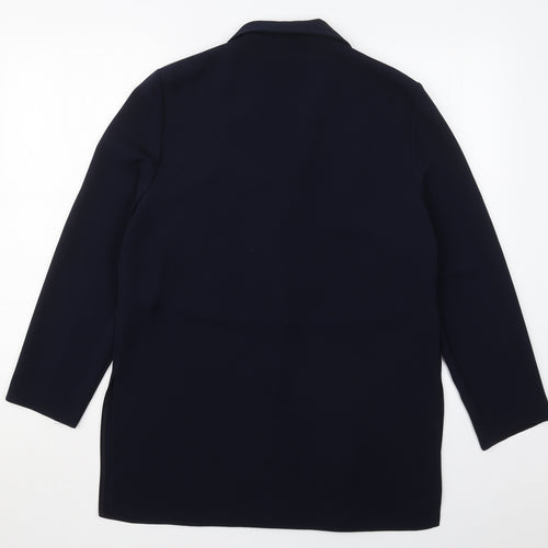 Spice Womens Blue  Polyester Jacket Blazer Size 12