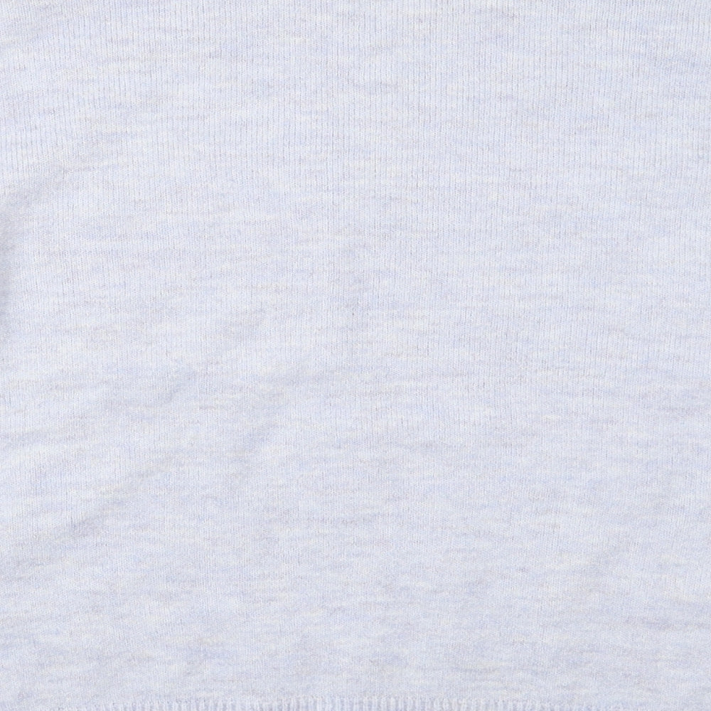 F&F Womens Blue Mock Neck  Polyester Pullover Jumper Size 14
