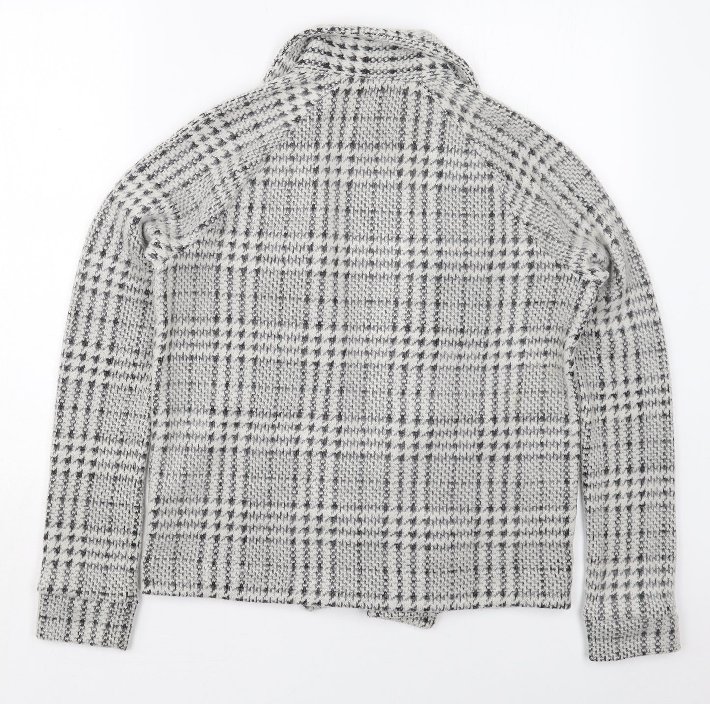 NEXT Womens Grey Check  Jacket Coatigan Size 8