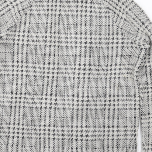 NEXT Womens Grey Check  Jacket Coatigan Size 8