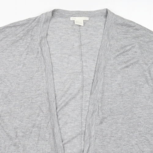H&M Womens Grey V-Neck  Acrylic Cardigan Jumper Size L