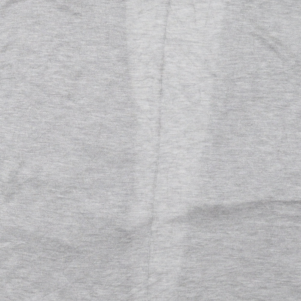 H&M Womens Grey V-Neck  Acrylic Cardigan Jumper Size L