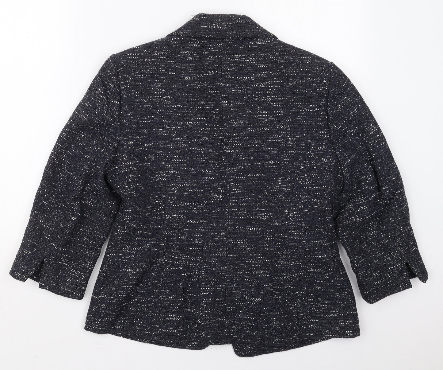Alex & Co Womens Blue  Cotton Jacket Blazer Size 12