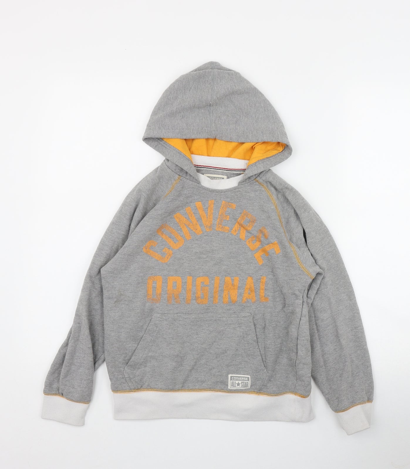 Converse Boys Grey  Cotton Pullover Hoodie Size 10 Years  Pullover
