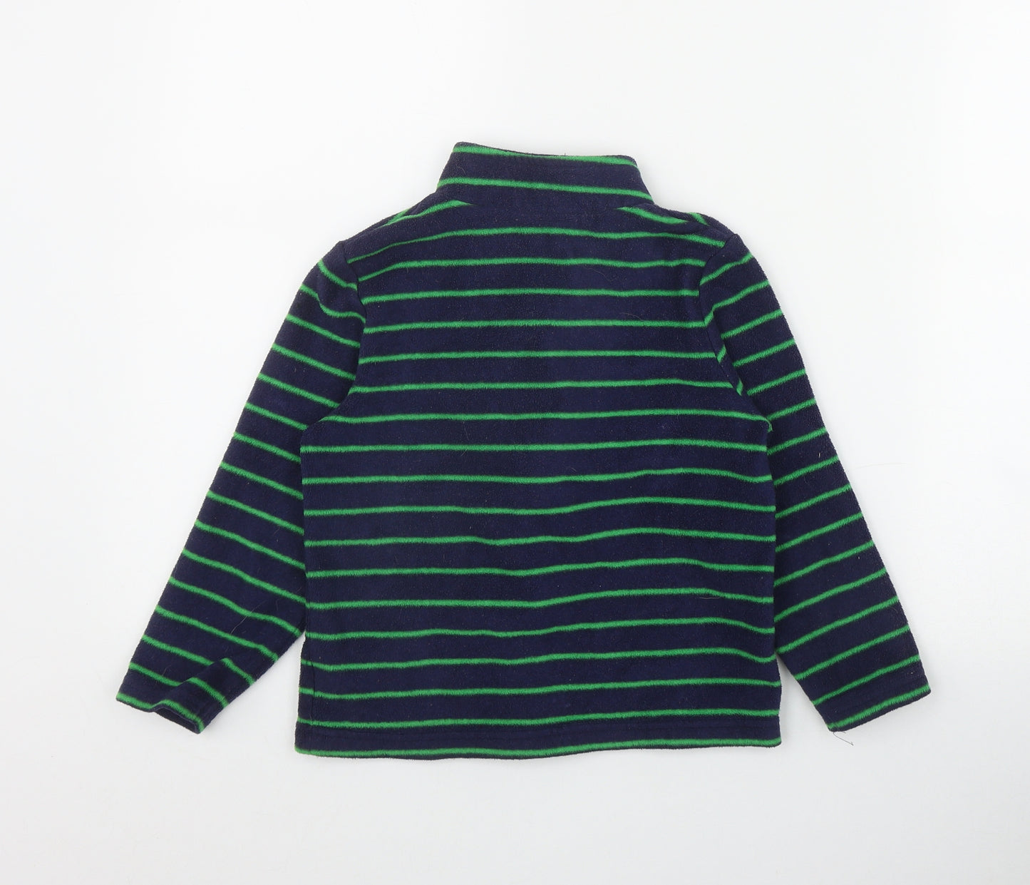 Mothercare Boys Blue Striped Polyester Full Zip Sweatshirt Size 6-7 Years  Zip