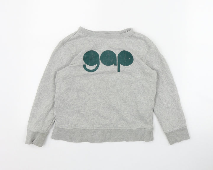 Gap Boys Grey Cotton Pullover Sweatshirt Size 6-7 Years Pullover