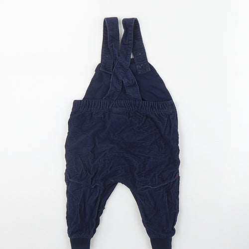 NEXT Boys Blue  Cotton Dungaree One-Piece Size 6-9 Months  Button