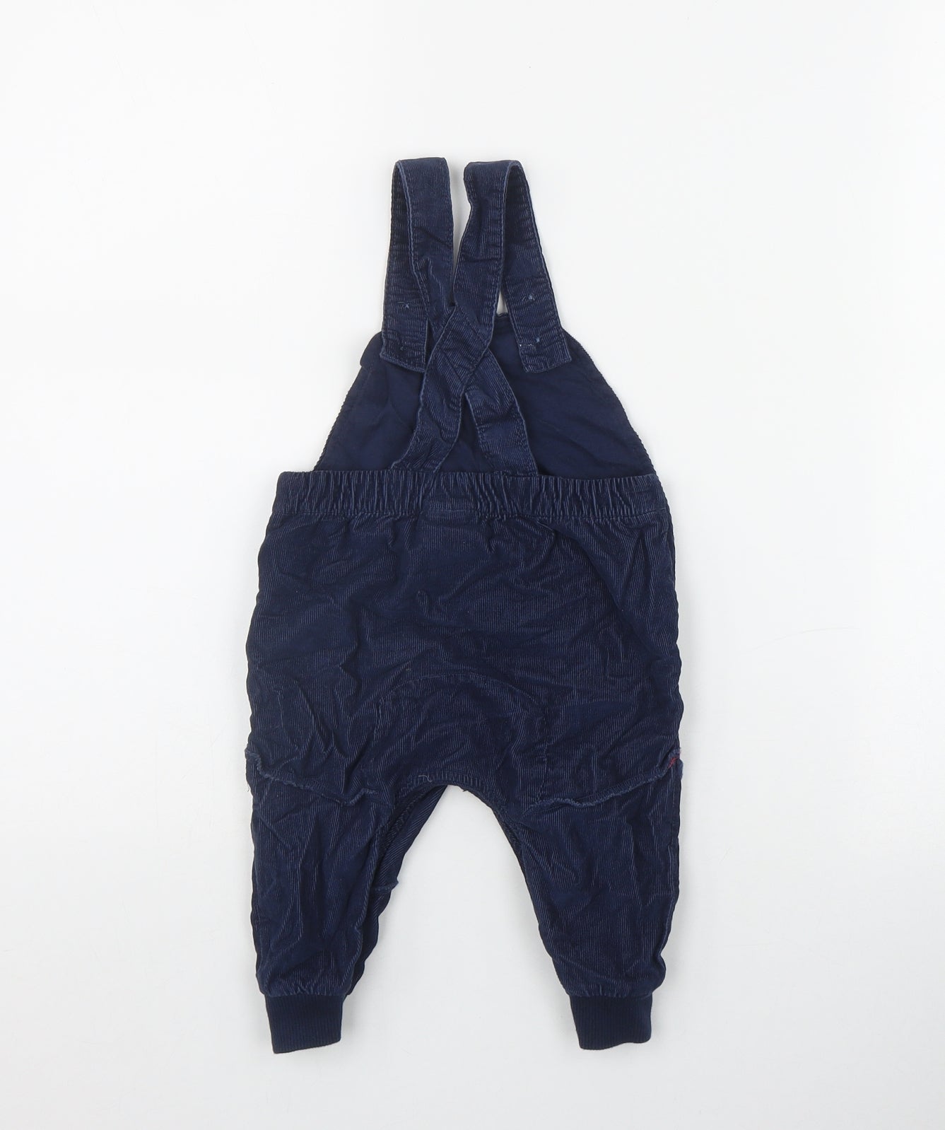 NEXT Boys Blue  Cotton Dungaree One-Piece Size 6-9 Months  Button