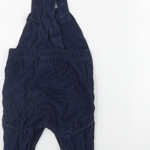 NEXT Boys Blue  Cotton Dungaree One-Piece Size 6-9 Months  Button